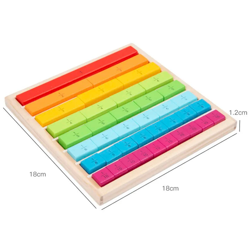 Montessori Fraction Learning Sticks