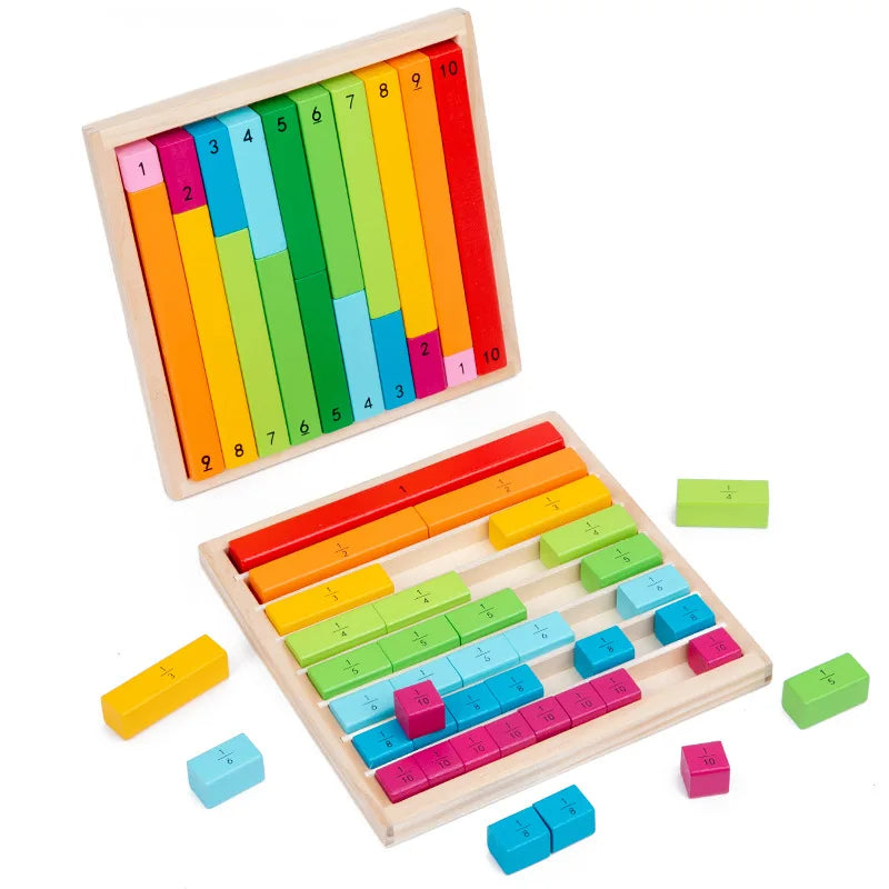 Montessori Fraction Learning Sticks